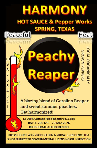 Peachy Reaper — printed label (batch 260325)
