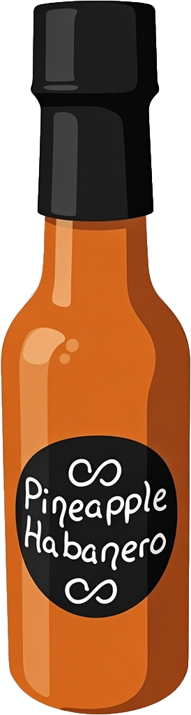 Yellow pineapple habanero bottle.