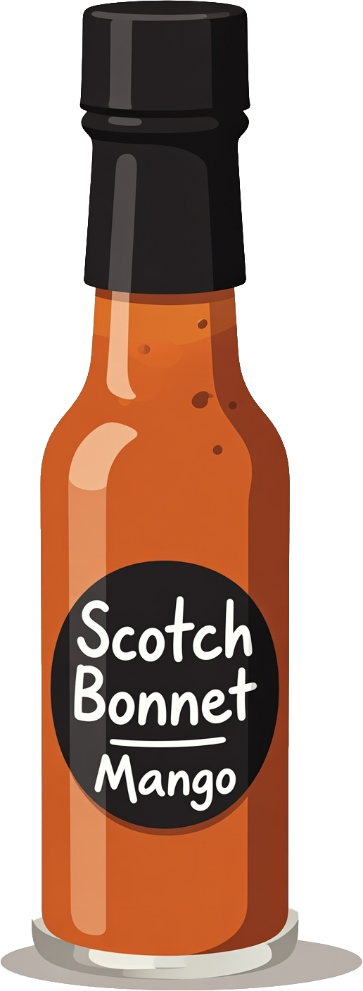Orange scotch bonnet bottle.